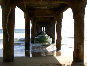view from under a pier